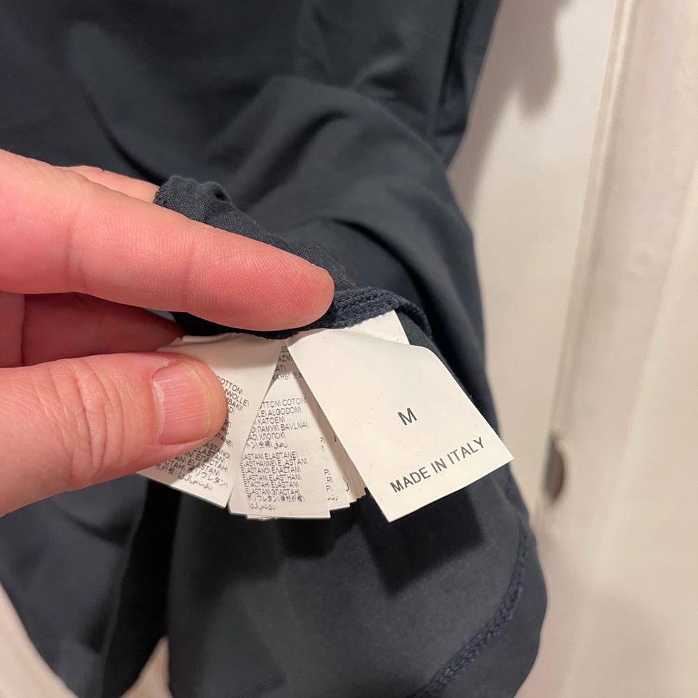 Brunello Cucinelli Dark Tee with Brown Accent - Picture 4 of 5
